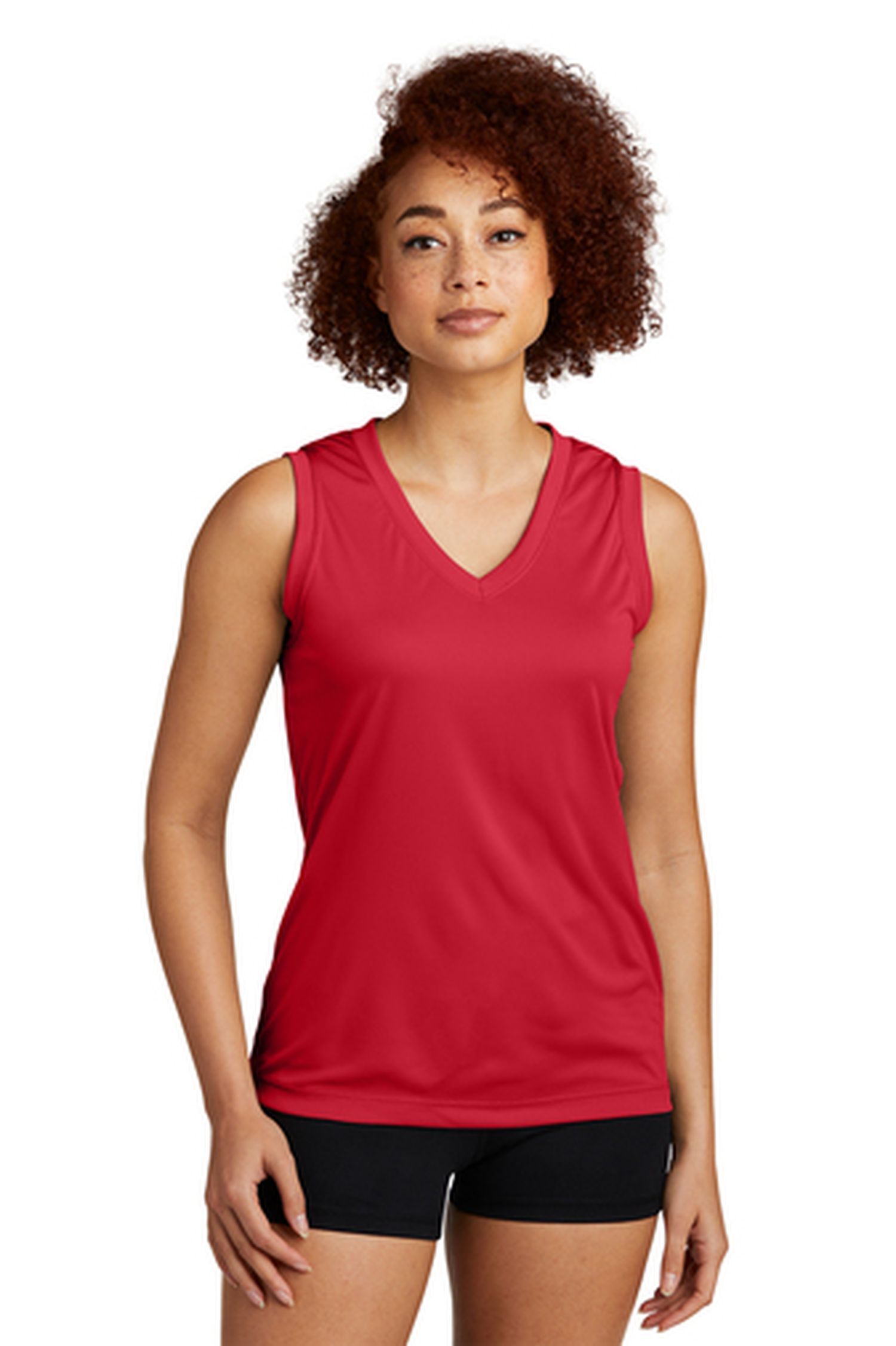 Sport-Tek® Ladies Sleeveless PosiCharge® Competitor™ 3.8-ounce 100% Polyester V-Neck Tank Top